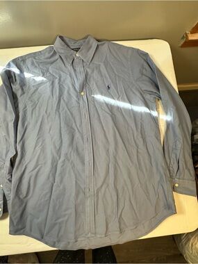 Ralph Lauren Light Blue Button-Front Shirt Jacket